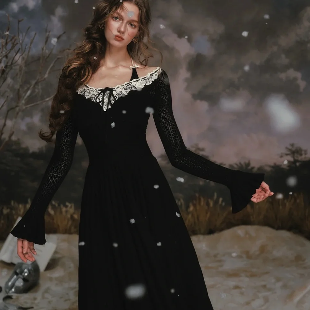 LaceMade Symphony of Blossom Knit Dress - Picture 1 of 11